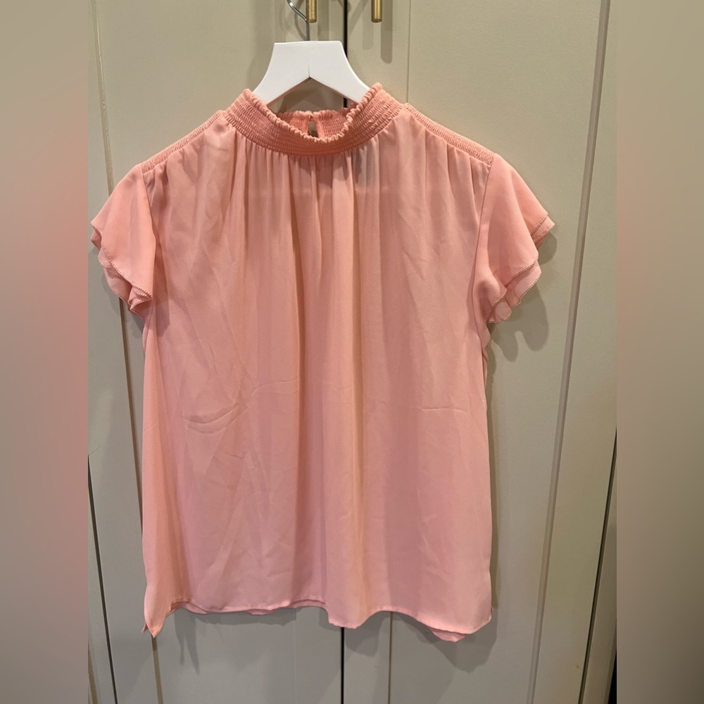 Halogen blouse, little mock turtleneck